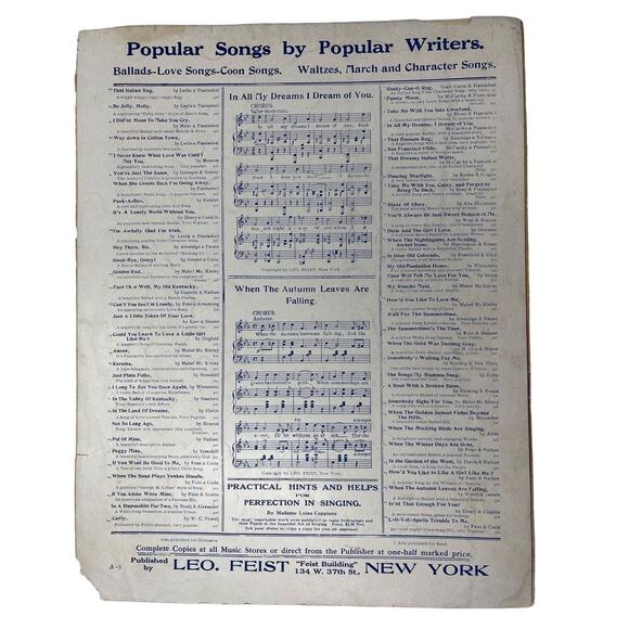 1910 Dancing Starlight Large Sheet Music Robert Roden Jack Glogau - Picture 5 of 8